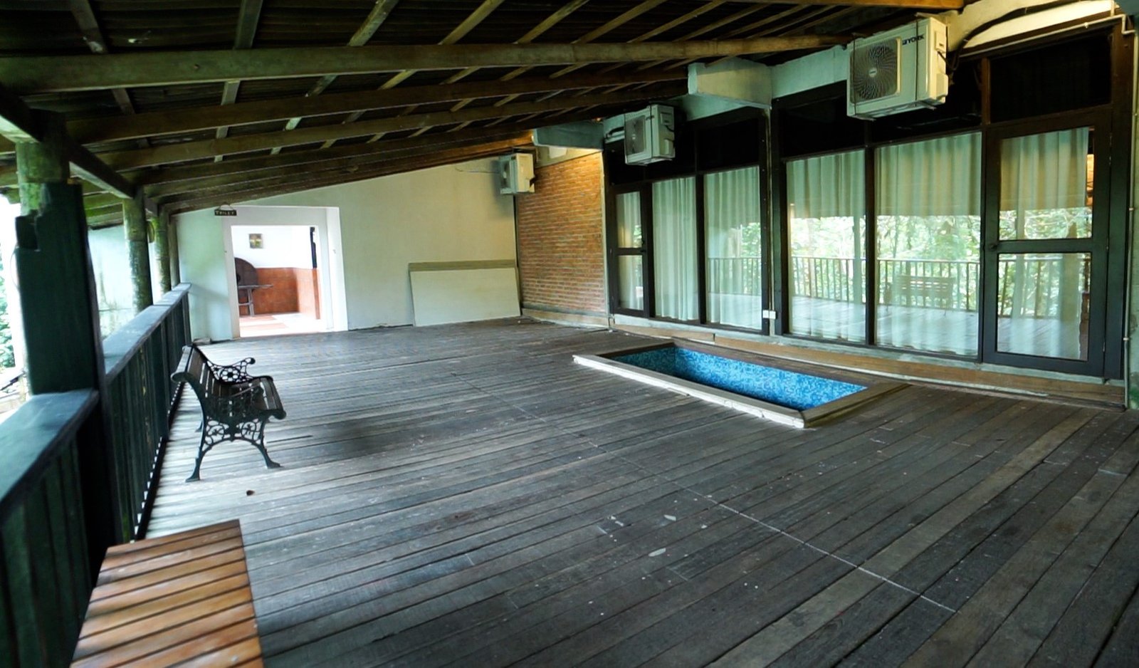 Deck area outside the hall